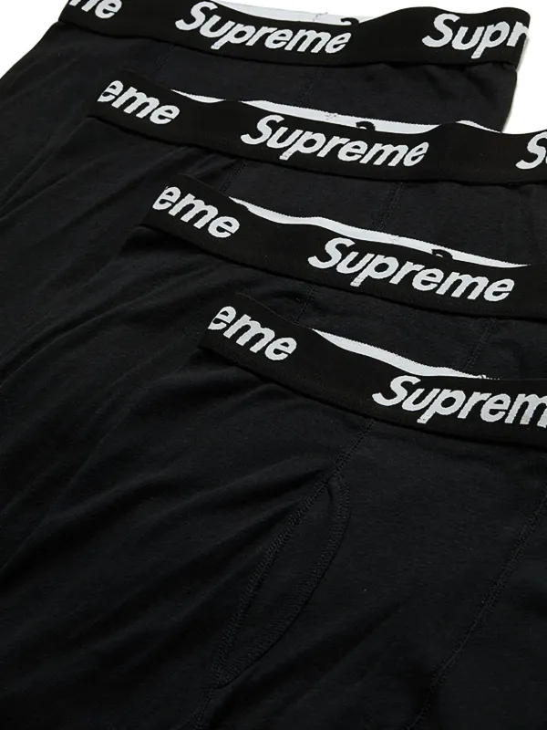 Supreme Hanes Boxer Briefs Black