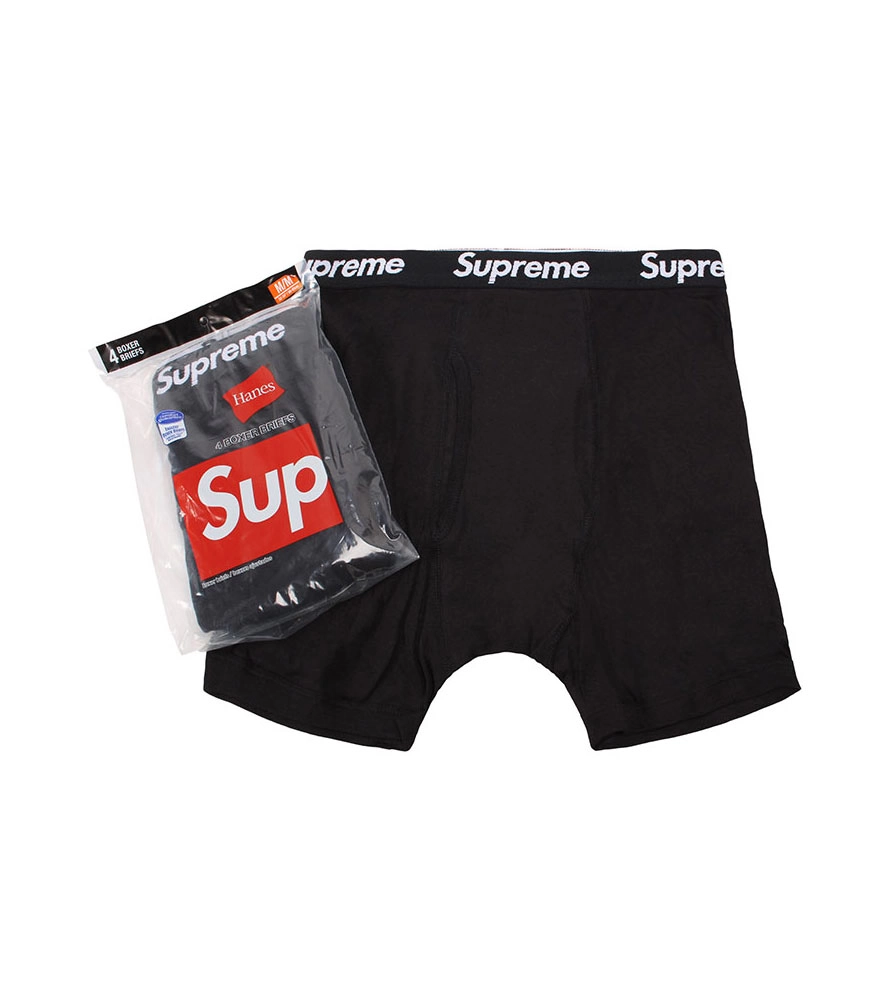 Supreme Hanes Boxer Briefs Black